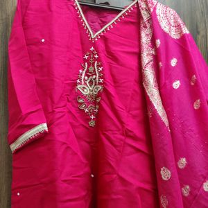 Excellent Rani Pink Kurti Set