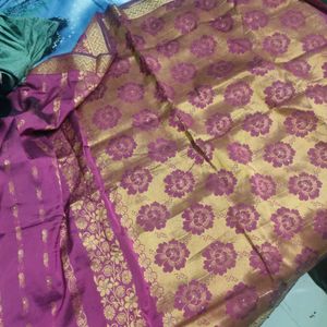 New Kanjivaram Saree With Blouse Piece