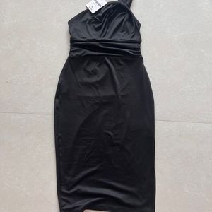 Black One Shoulder Bodycon Dress