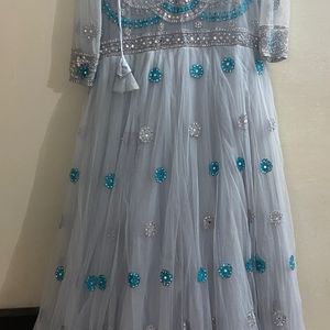 Price Drop  New Pretty Grey And Blue Gown