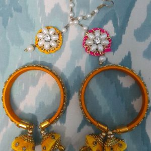 Heavy Latkan Bangles For Haldi