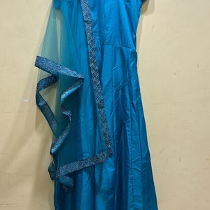 Teal Colour Festive Ware Kurta Set Size L