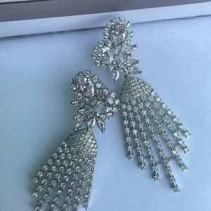 Silver Crystals Diamond Earring