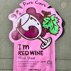 "TONYMOLY" Red Wine Sheet Mask For Glowing Skin