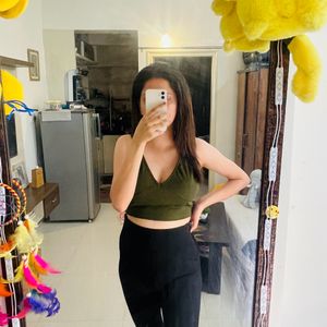 Olive Crop Top