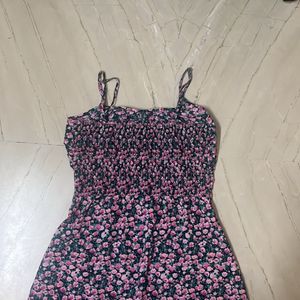 Front Slit Floral Dress