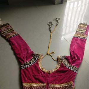 Pink And Yellow Choli