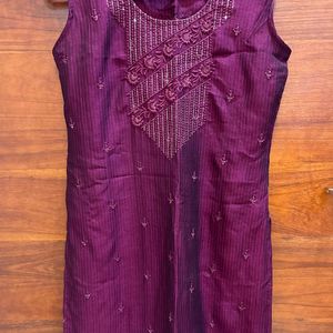 Beautiful Purple Anarkali Kurta For Sale