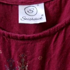 Swishchick Maroon Top