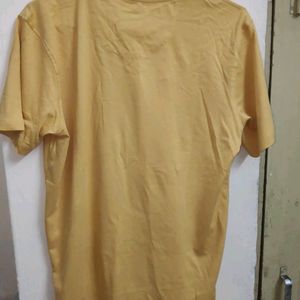 Louis Philippe Yellow Printed Tshirt Men