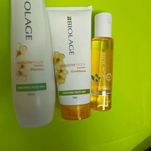 Biolage Shampoo, Conditioner And Hair Serum