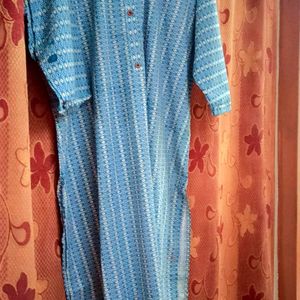 Pure Molmol Cotton Long Straight Kurti