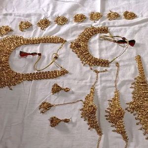 One Gram Gold Plated Bridal  Jewelry Set