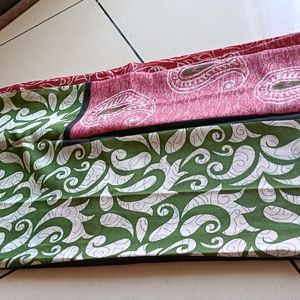 Pink Nd Green Soft Silk Saree