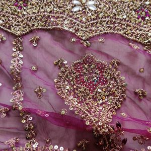 Purple 💜 Hand Work  Zardosi Lehenga