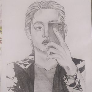 Kim Taehyung Sketch On Paper