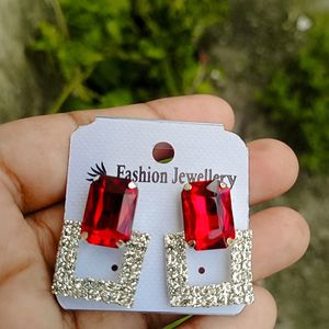 Diamond Stone Earrings