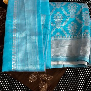 Silk Weadding Saree With Blouse Piece