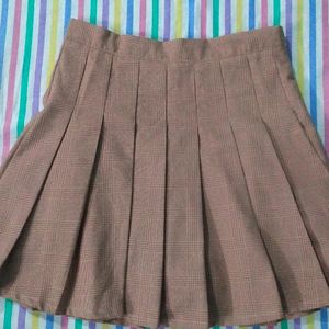 High Waist Pleated Skirt Short