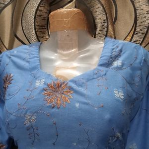 Blue Embroidery Salwar Suit