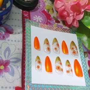 Press On Nails(Orange Mocktail)