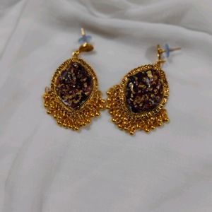 Resin Jhumka Or Earrings