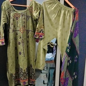 Green Kurta Set