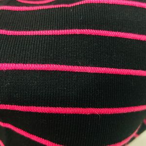 Black Skinny Pink Strip Skirt