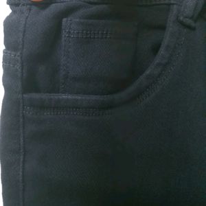 Stretchable Black Mid Waist Jeans For Women