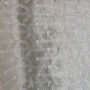 Pista Green Chikankari Kurta For Men