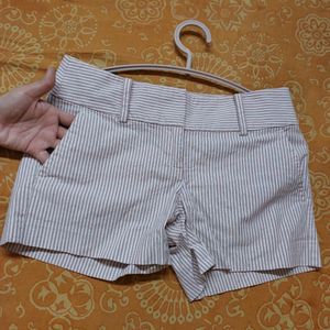 White Stripe Shorts