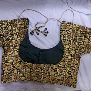 Golden Black Designer Blouse