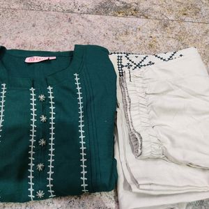 Dark Green Palazzo Set