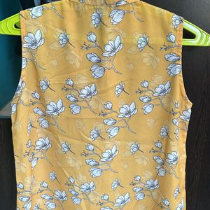 Floral Tie Up Sleeveless Top