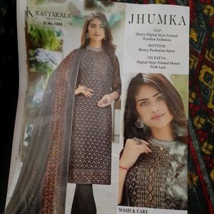 Pushmina Dress Material On Pakistani Pattern