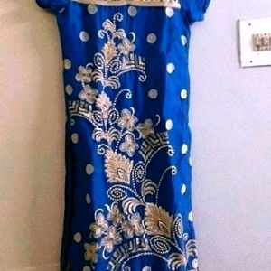 Blue kurti With Dupatta