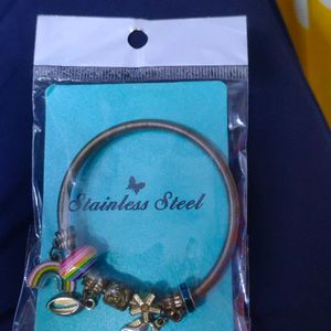 Stainless Steel Bracelet With Charms