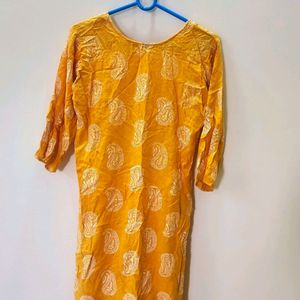 Sale In Coins Mustard Colour Kurti