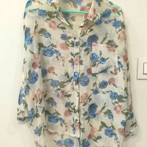 Beautiful Transparent Floral Shirt