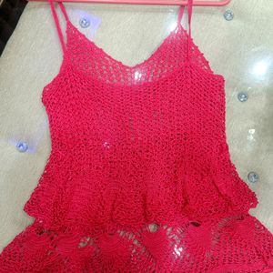 Hot Pink Crochet Top