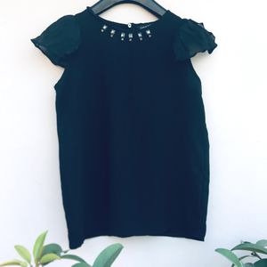 Chemistry Embellished Black Top