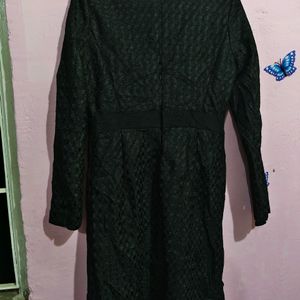 New Black Midi Net Dress For Women