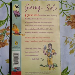 Going Solo By Roald Dahl ( Autobiography)