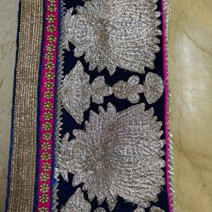 Embroidered Border Half&Half Saree