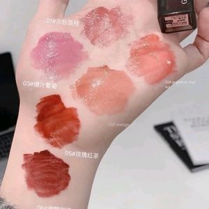 Aesthetic Gege Bear Heart Shape Mirror Lip Glaze