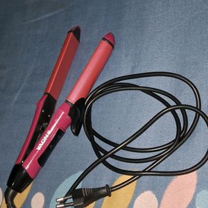 Nova Women's Men's 2 in 1 Hair Straightener And Curler