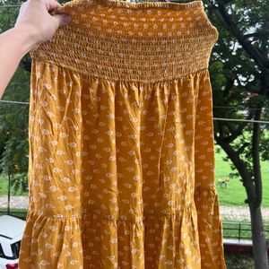 Pure Cotton Cute Yellow Skirt