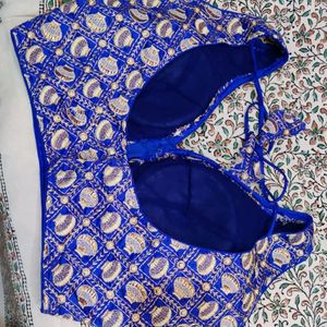 Brand New Embroidered Royal Blue Ethnic Blouse