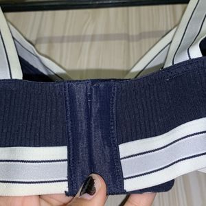 Westside Blue V-Neck Padded Bra Size 30B