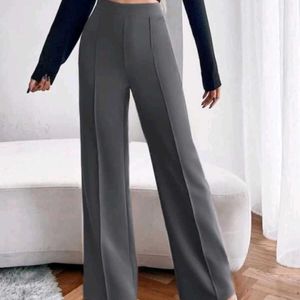 Regular Fit Women Grey Trouser